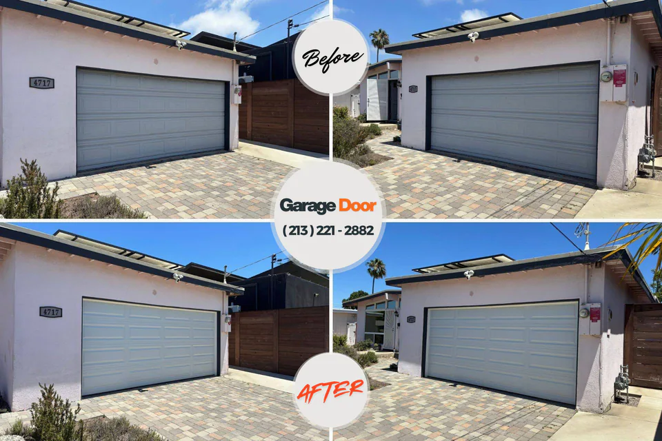 Before and after: garage door repair Freeman, SD